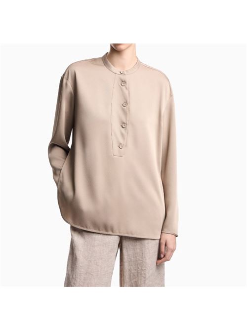 Crepe twill half-button shirt Emporio Armani | EW003319 AF20495.U6155